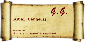 Gutai Gergely névjegykártya